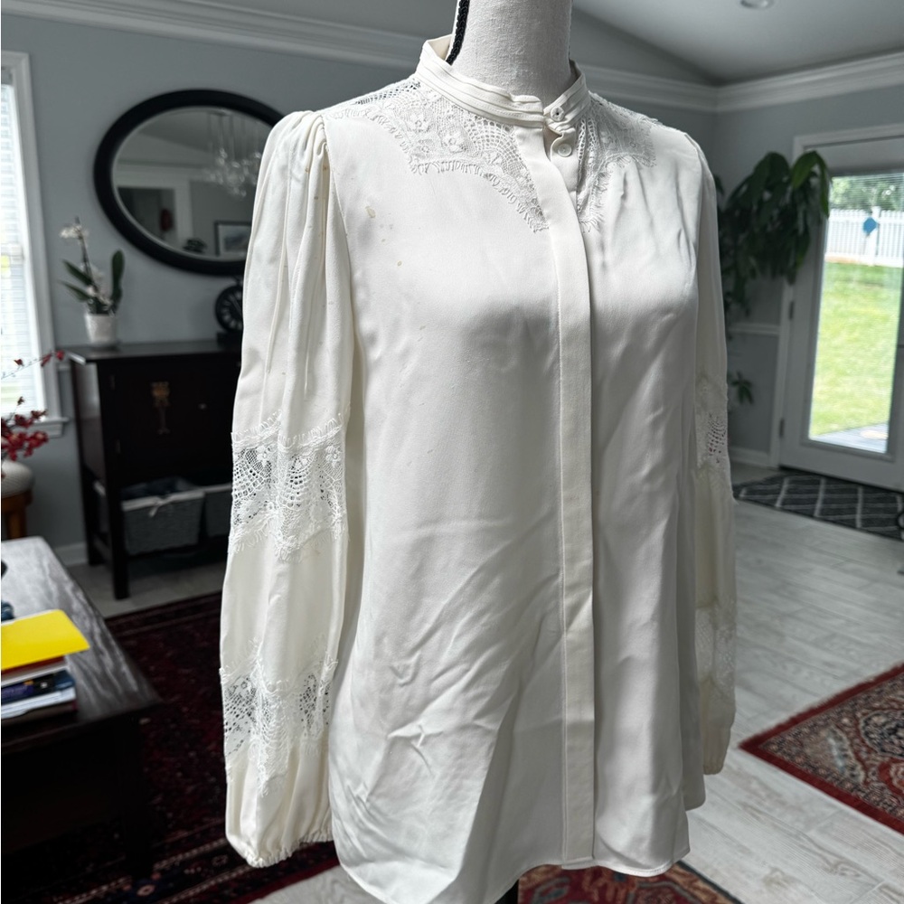 Kobi Halperin White Lace Blouse
